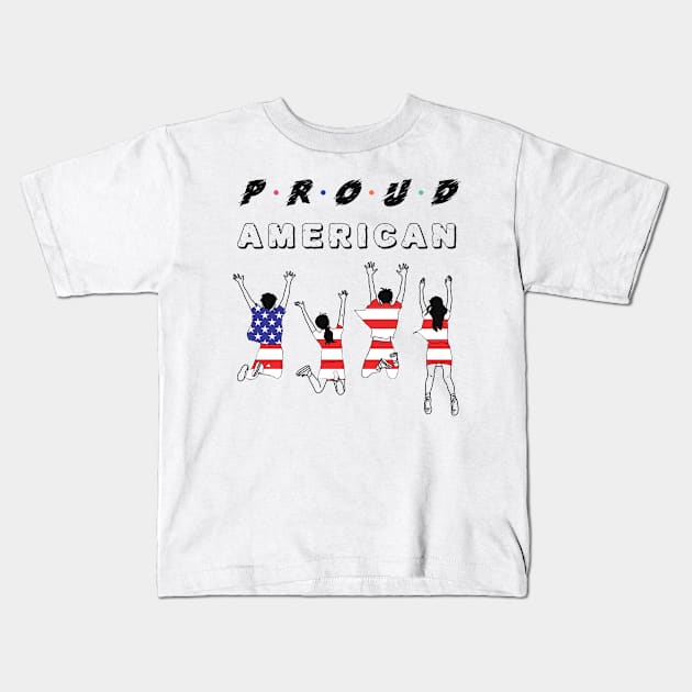 Proud American Kids T-Shirt by FullMoon